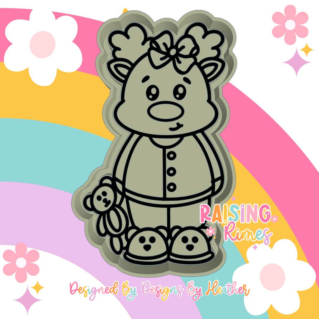 Reindeer in Pajamas Silicone Mold