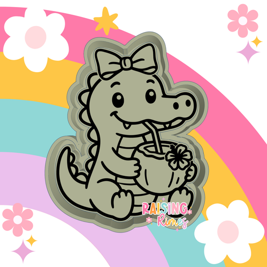 Coconut Drink Gator Silicone Mold