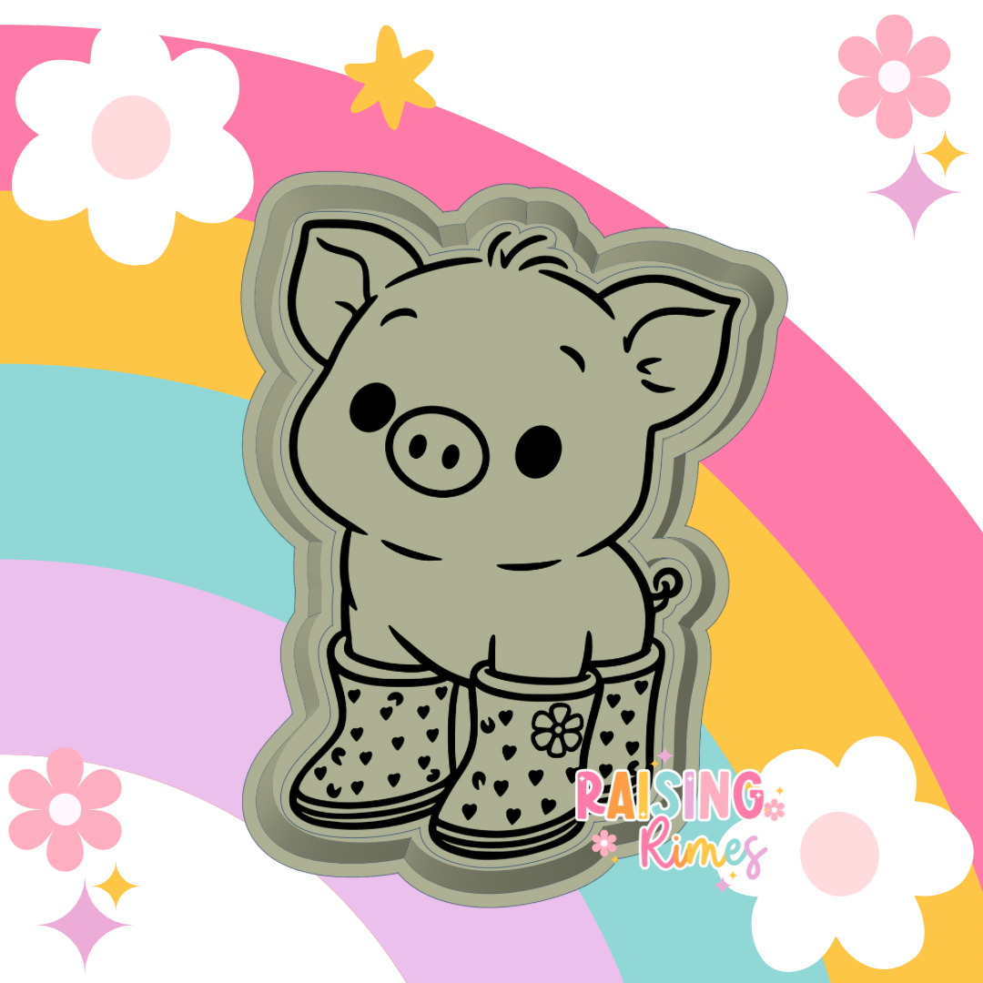 Piglet in Boots Silicone Mold