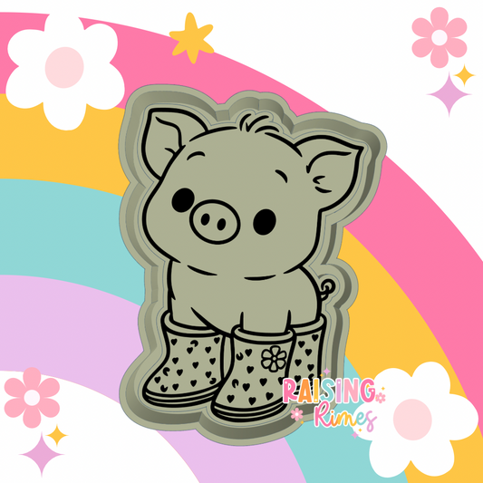 Piglet in Boots Silicone Mold