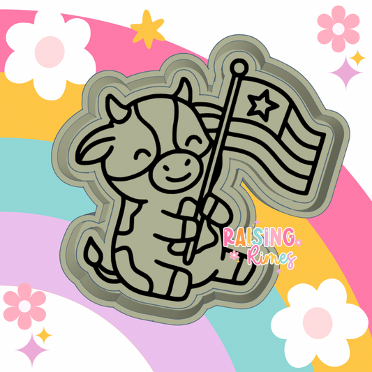 Flag Cow Silicone Mold
