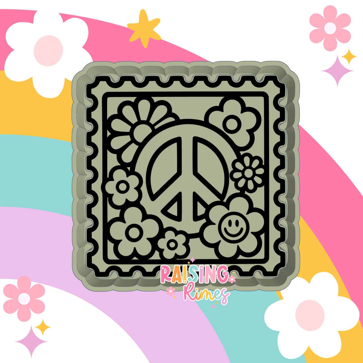 Retro Flower Stamp Silicone Mold