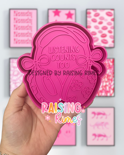 Listening Counts Too Silicone Mold