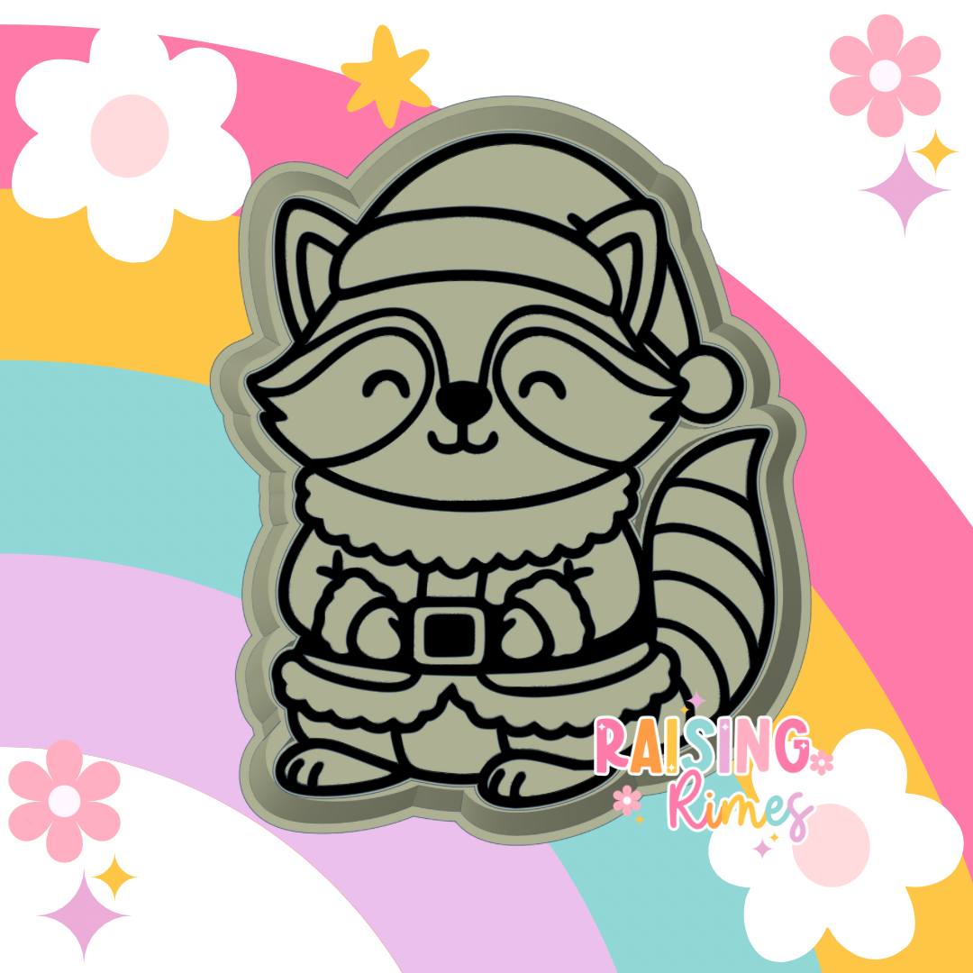 Santa Raccoon Silicone Mold