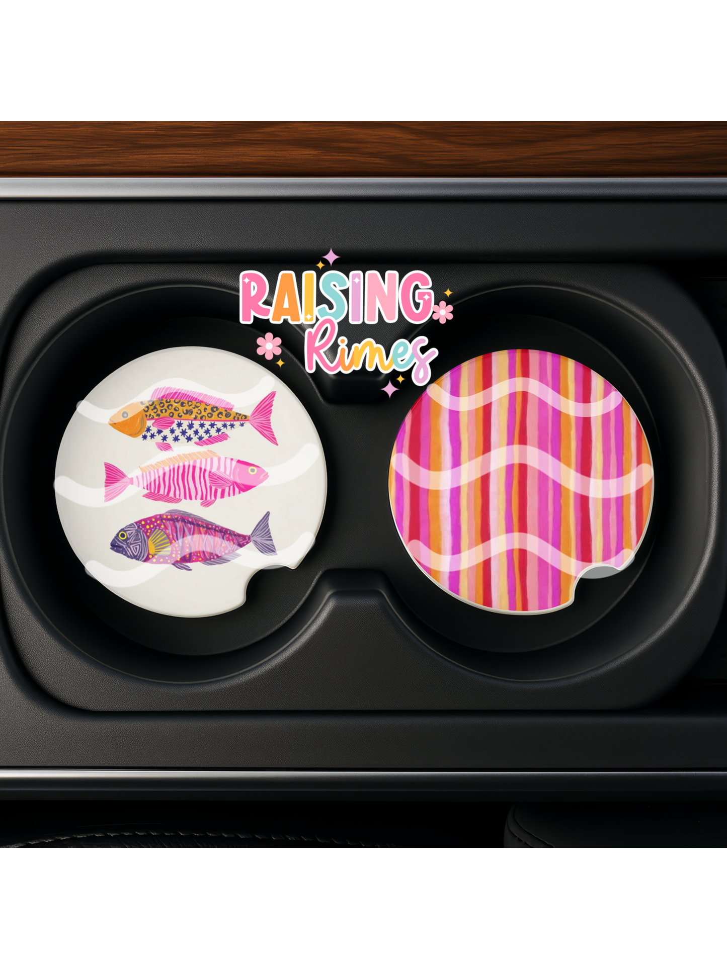 Colorful Fish Coaster Set
