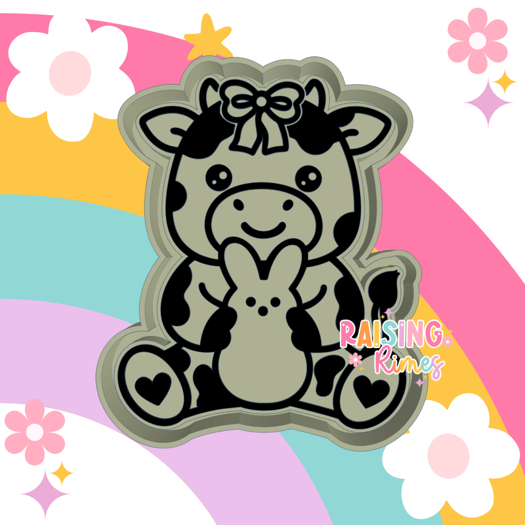 Dairy Cow w/ Peep Silicone Mold