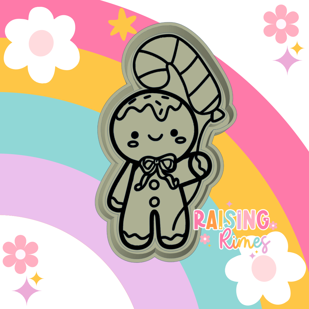 Gingerbread w/ Balloon Silicone Mold