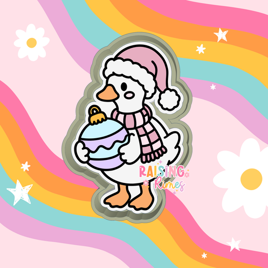 Christmas Goose w/ Ornament Silicone Mold