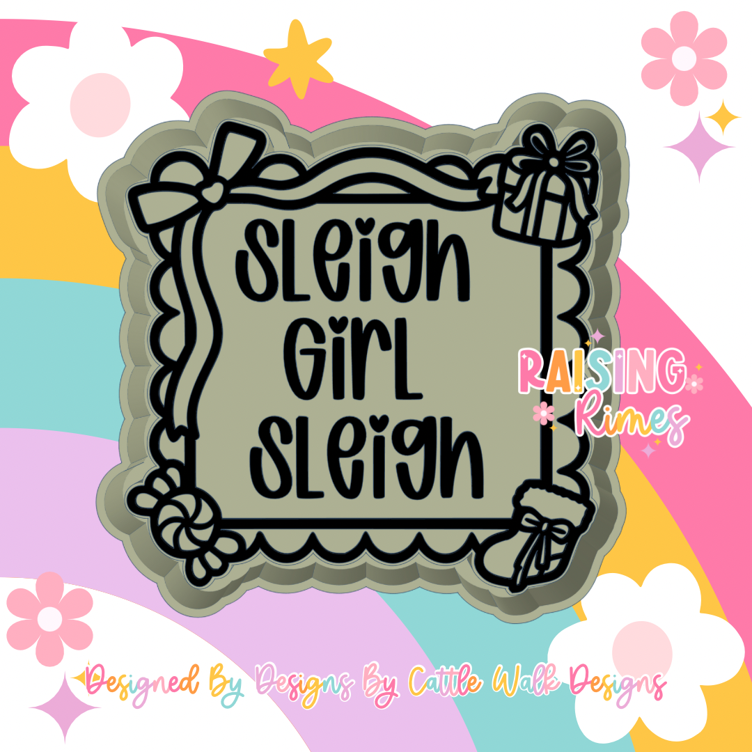 Sleigh Girl Sleigh Silicone Mold