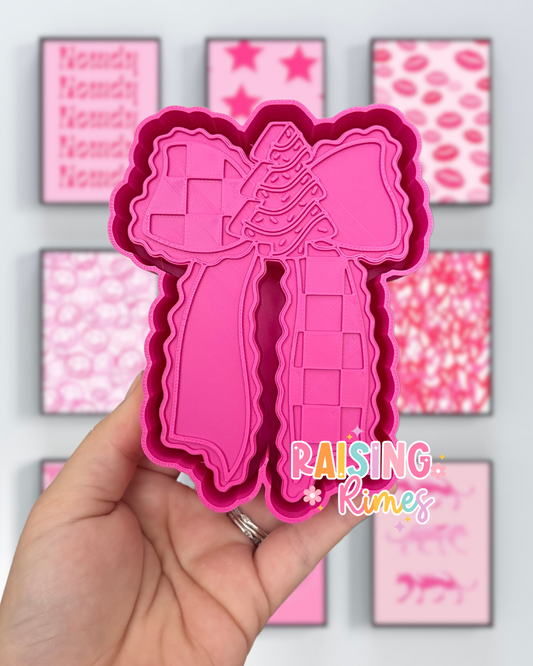 Tree Cake Checkered Bow Silicone Mold