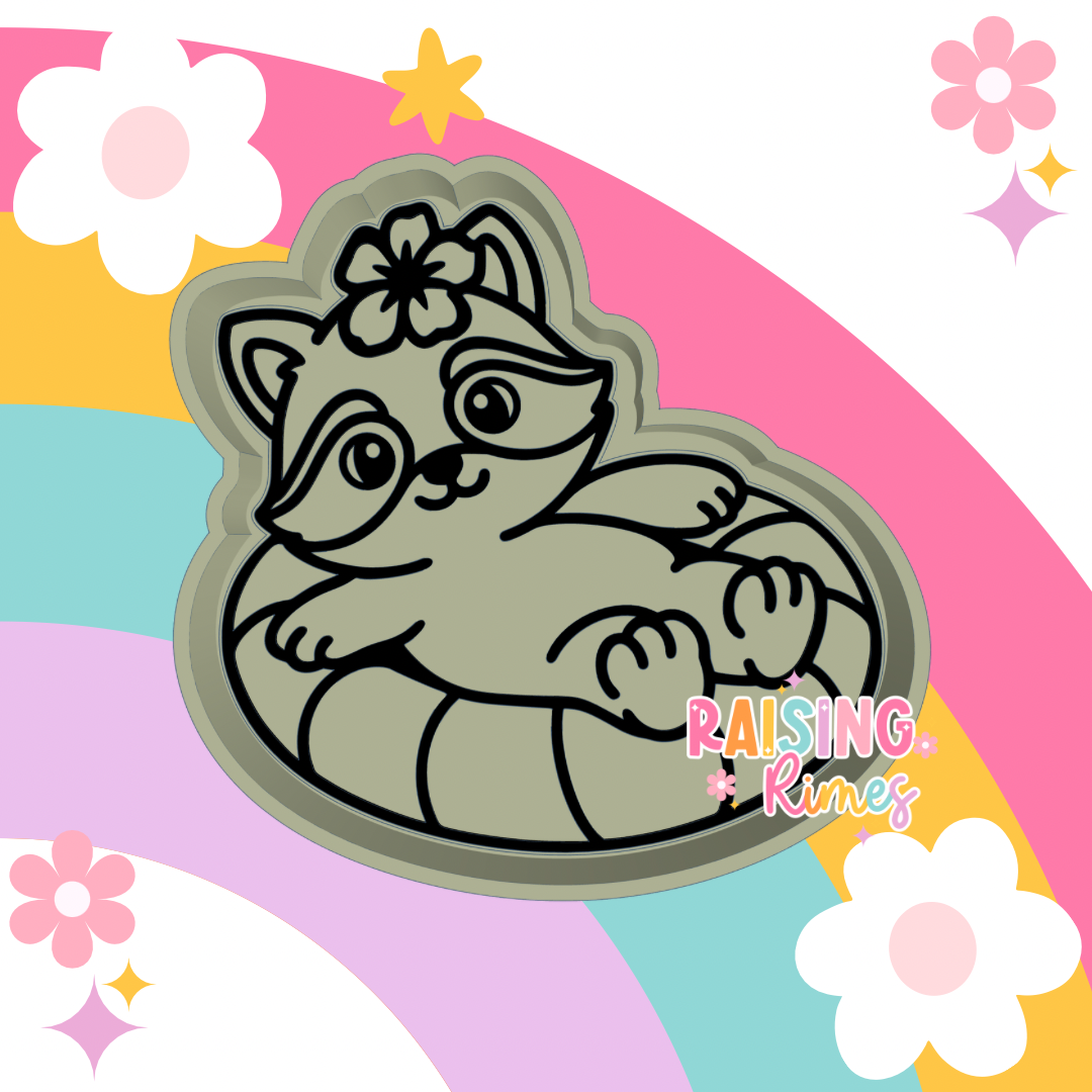 Raccoon On Float Silicone Mold