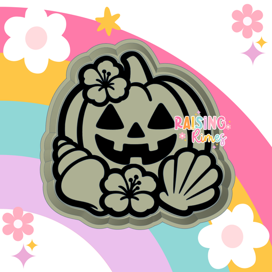 Summerween Jack O Lantern and Seashells Silicone Mold