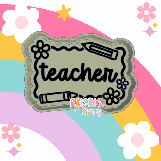 Wavy Teacher Frame Silicone Mold