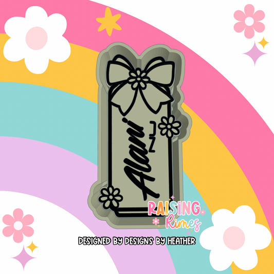 Energy Drink w/ Bow & Flowers Silicone Mold