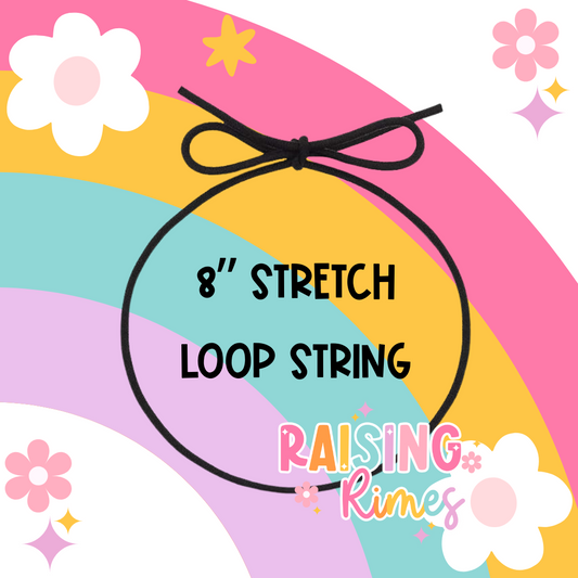 8” Black Stretch Loop String