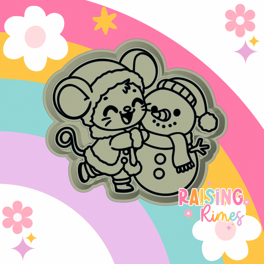 Christmas Mouse & Snowman Silicone Mold
