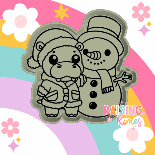 Hippo & Snowman Silicone Mold
