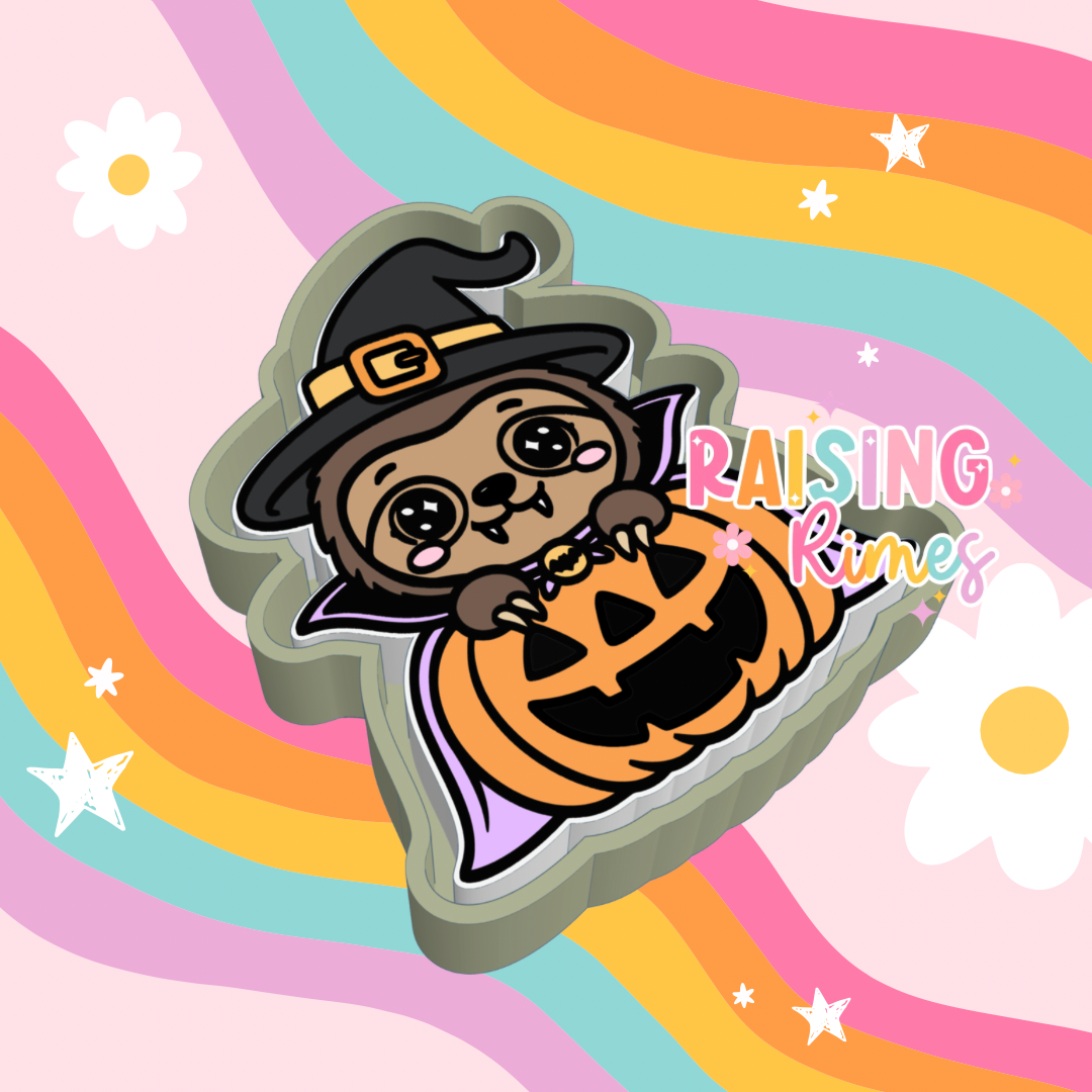 Vampire Sloth in Pumpkin Silicone Mold