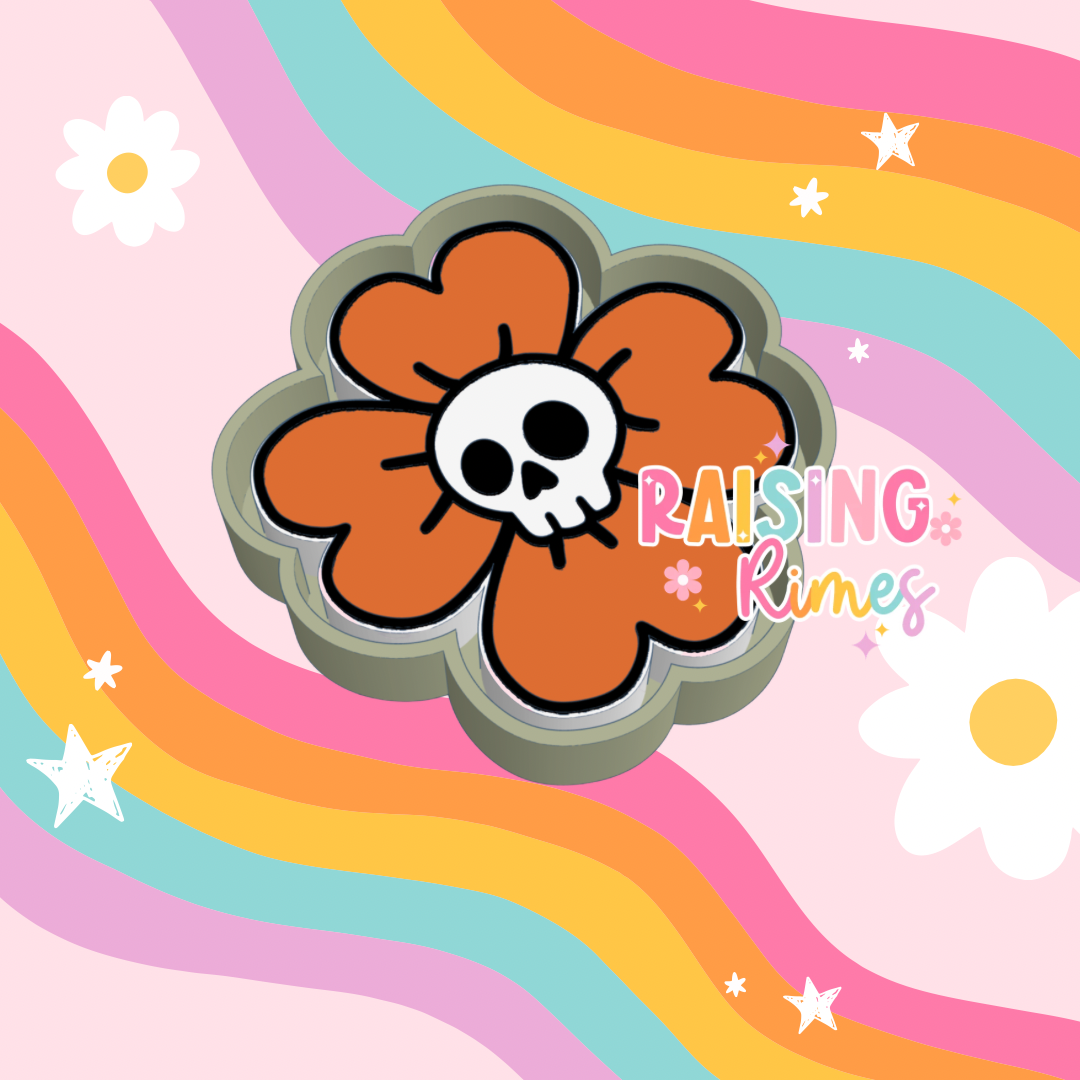 Skull Flower Silicone Mold