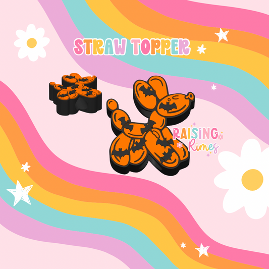 Batty Balloon Dog Straw Topper