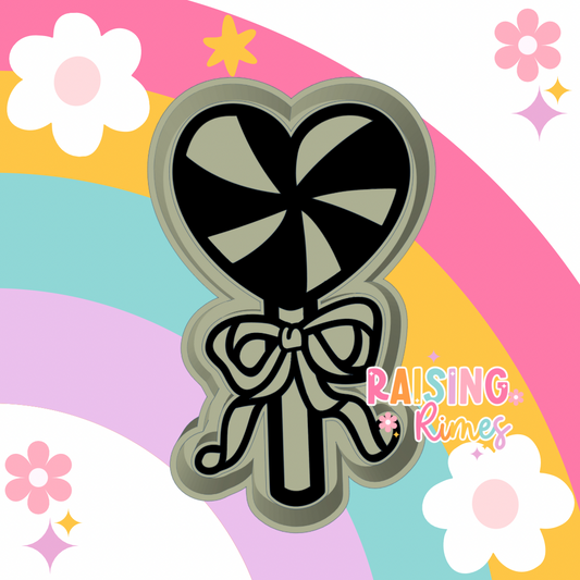 Heart Peppermint Lollipop Silicone Mold