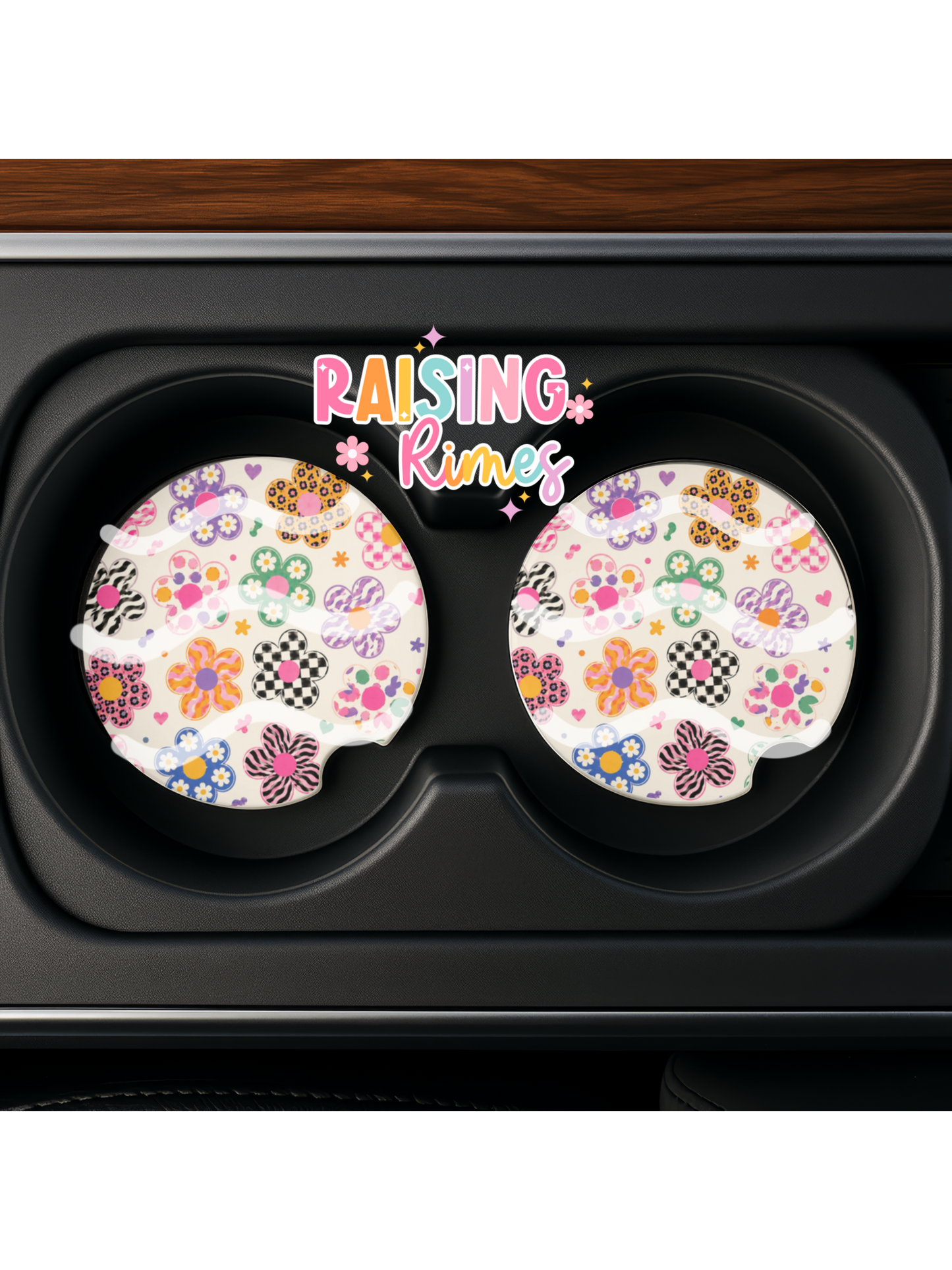 Variety Groovy Flowers Coaster Set