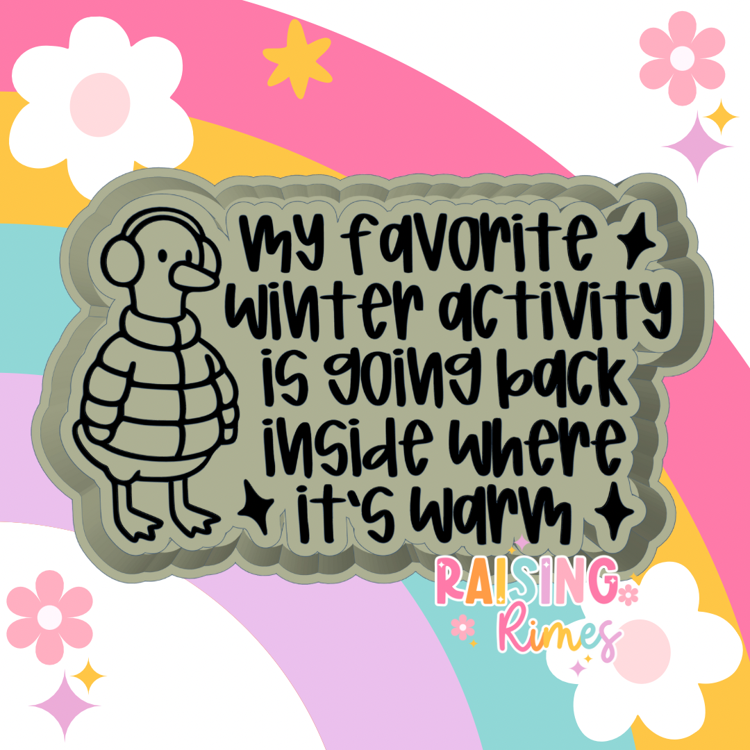 Winter Activity Quote Silicone Mold