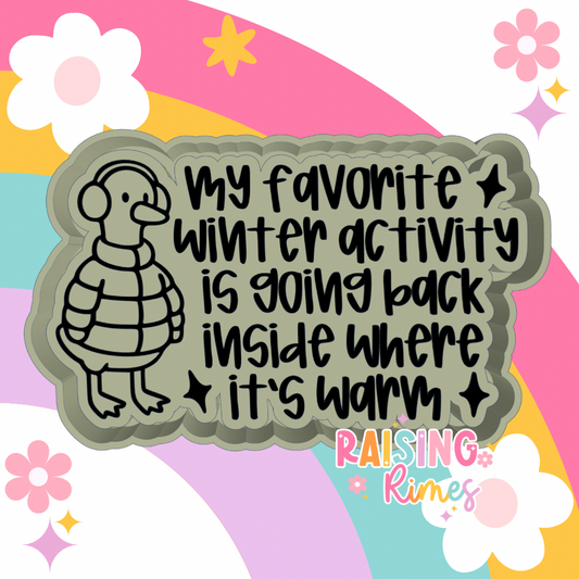 Winter Activity Quote Silicone Mold