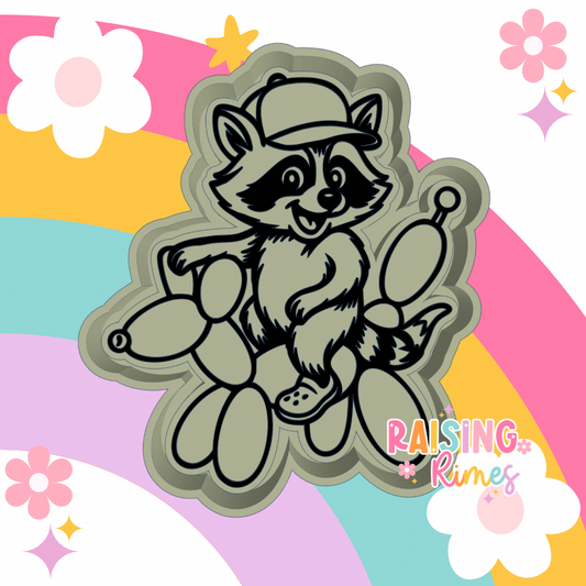 Raccoon on Balloon Dog Silicone Mold