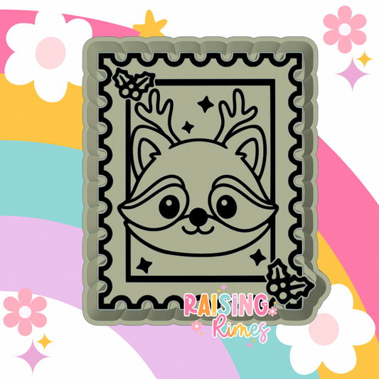 Rudolph Raccoon Stamp Silicone Mold