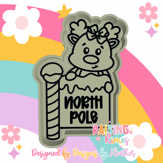 Reindeer North Pole Silicone Mold