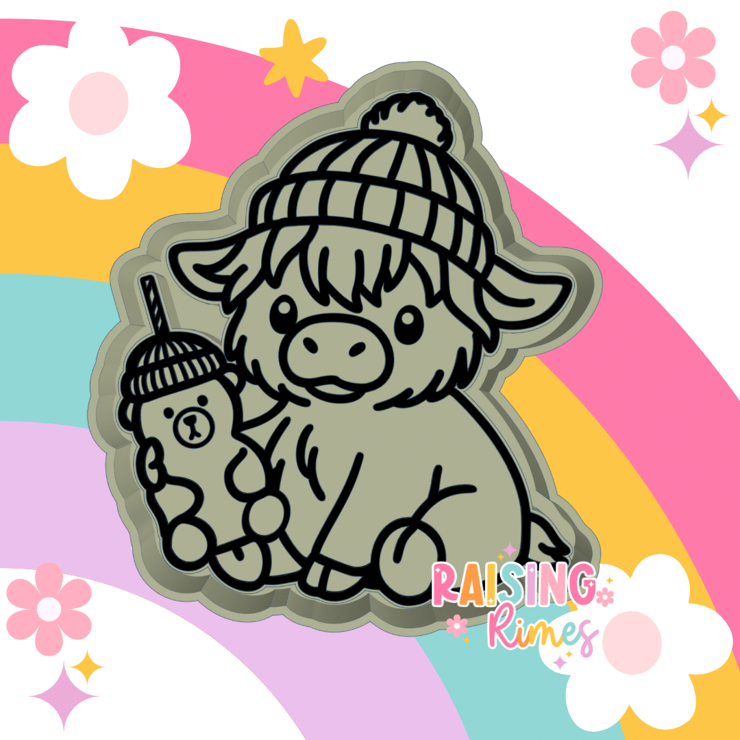 Highland w/ Bear Drink Silicone Mold