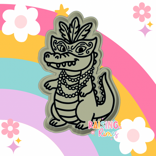 Mardi Gras Gator Silicone Mold