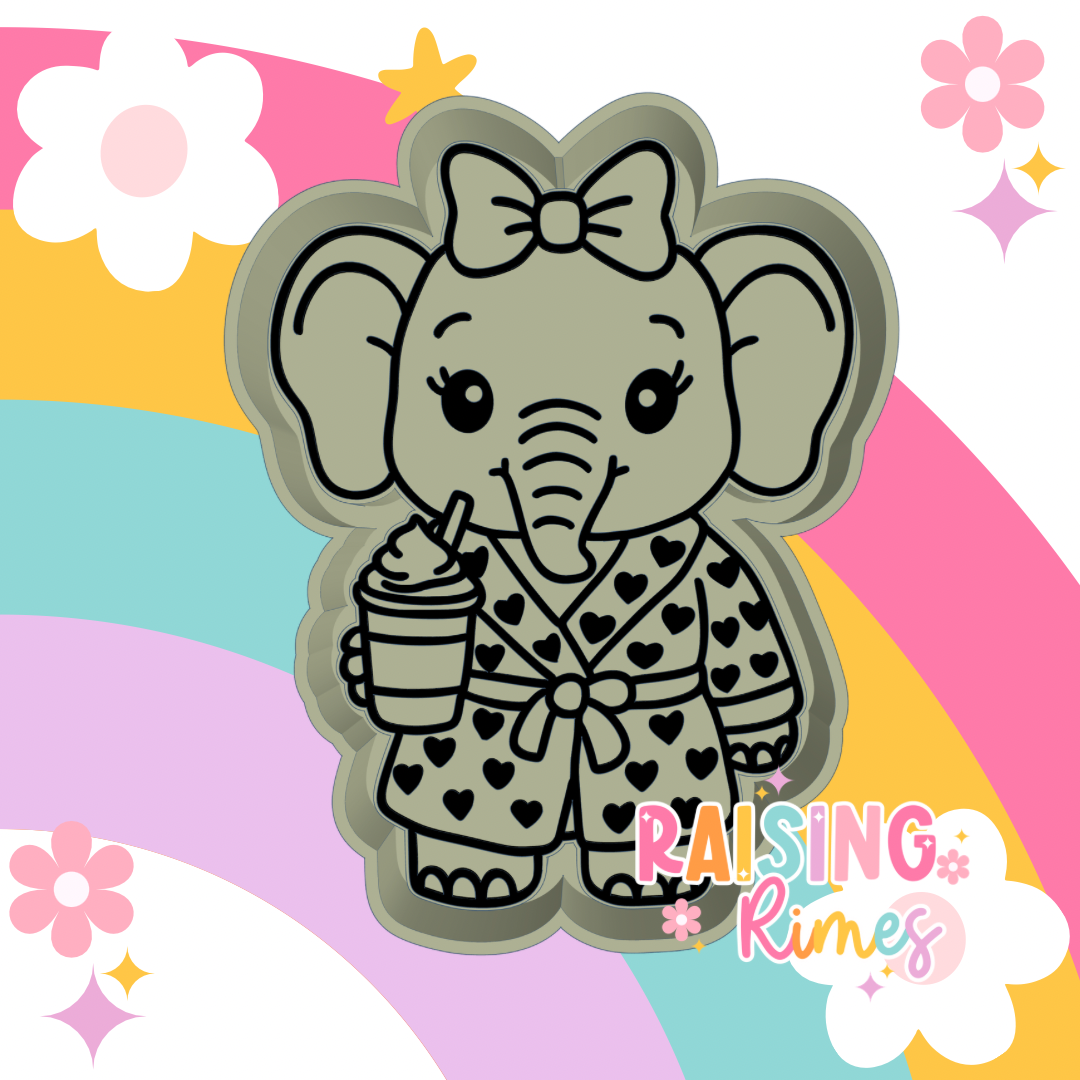 Heart Robe Elephant Silicone Mold