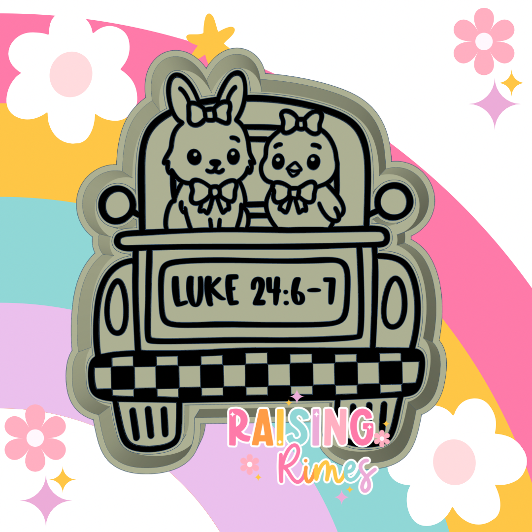 Easter Friends in Bible Verse Truck Silicone Mold