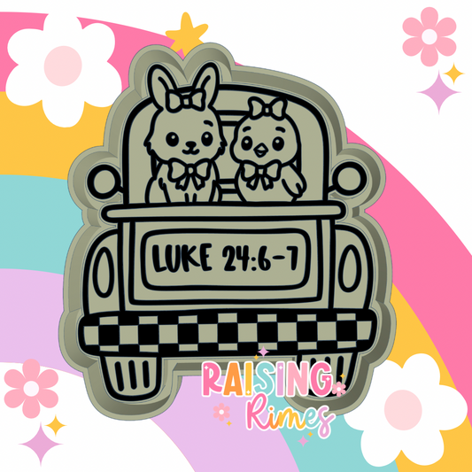 Easter Friends in Bible Verse Truck Silicone Mold