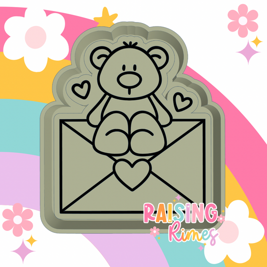 Bear On Envelope Silicone Mold