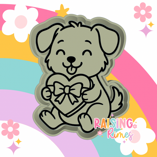 Puppy Valentine Silicone Mold