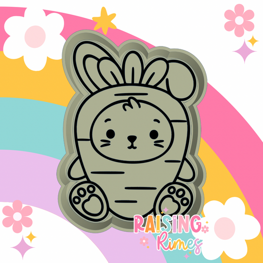 Bunny In Carrot Costume Silicone Mold
