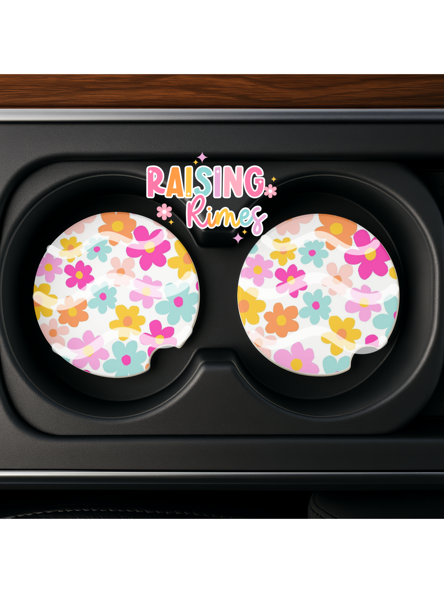 Colorful Flowers Coaster Set