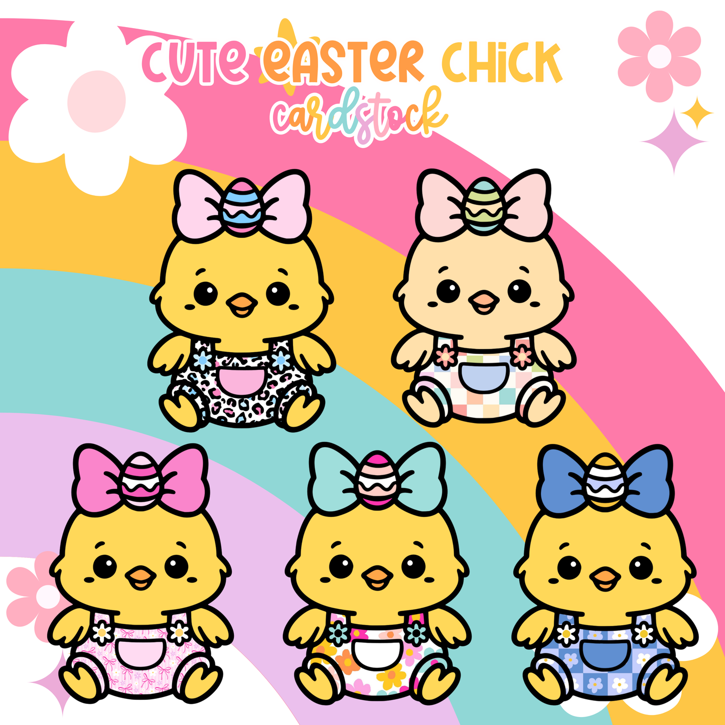 Cute Easter Chick Cardstock Grab Bag