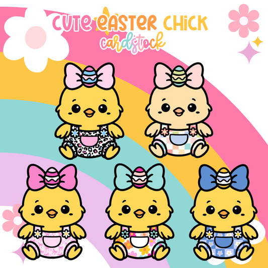 Cute Easter Chick Cardstock Grab Bag