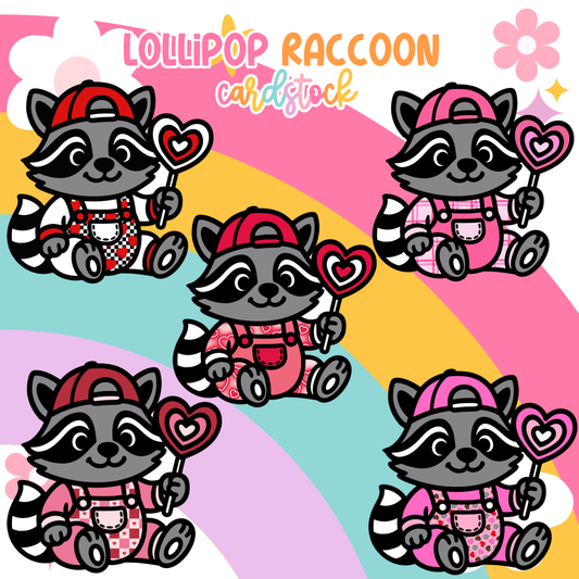 Lollipop Raccoon Cardstock Grab Bag