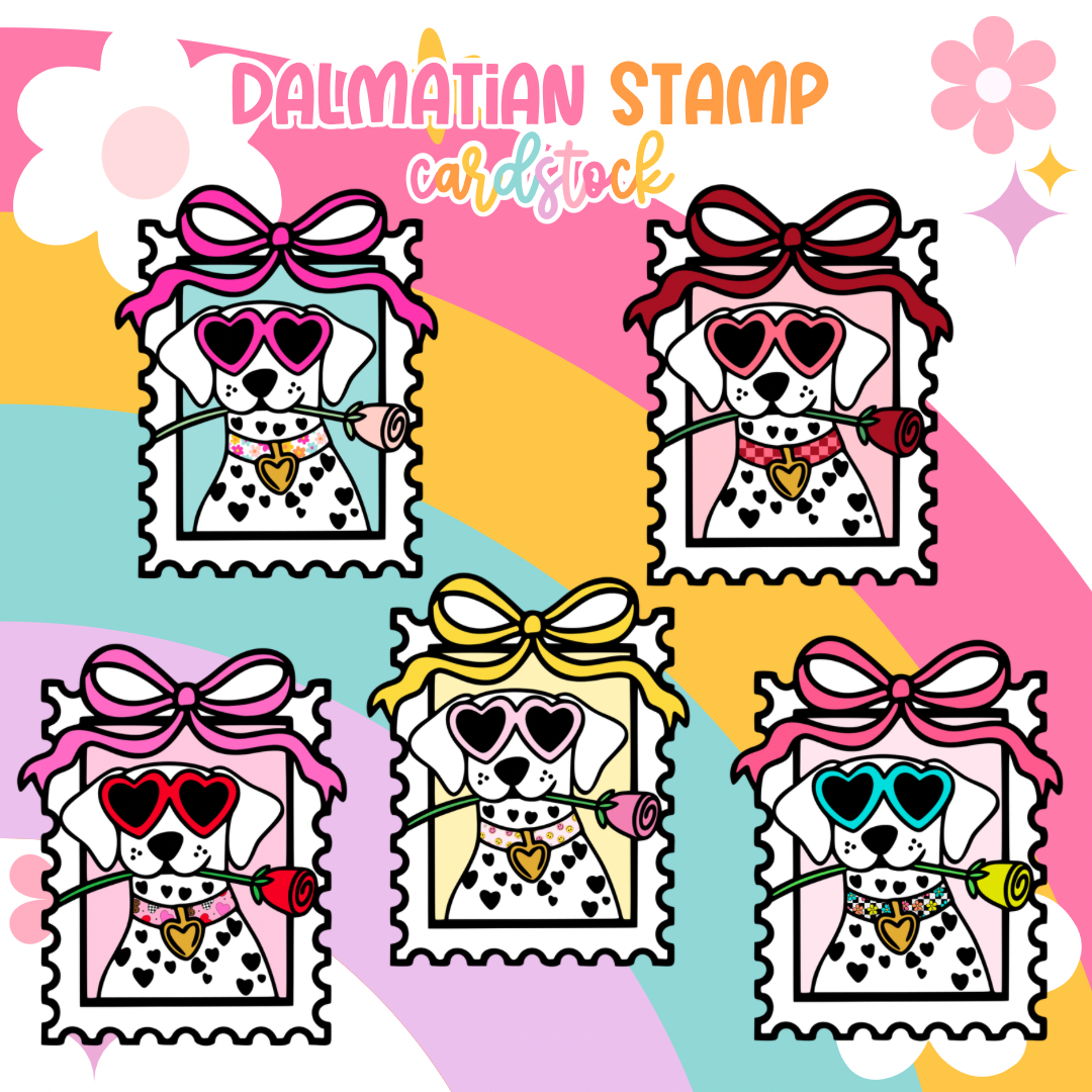 Dalmatian Rose Stamp Cardstock Grab Bag