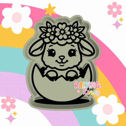 Lamb in Half Cracked Egg Silicone Mold