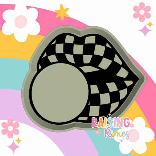 Checkered Lips w/ Bubblegum Silicone Mold