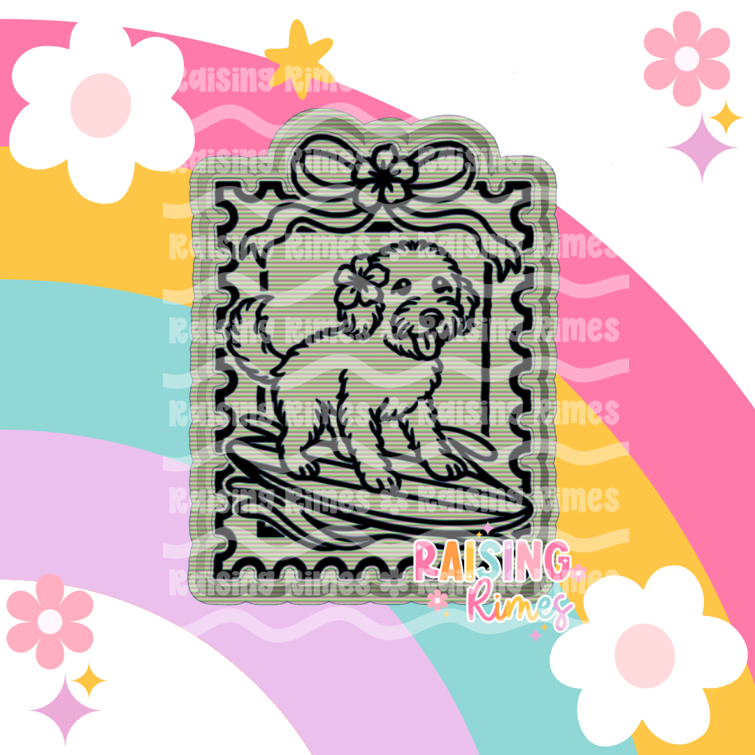 Surfing Dog Stamp Silicone Mold