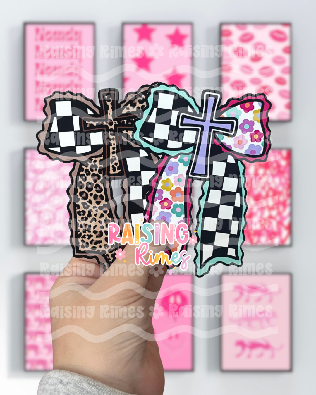 Checkered Cross Cardstock Grab Bag