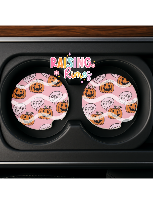 Pumpkin Boo Coaster Set