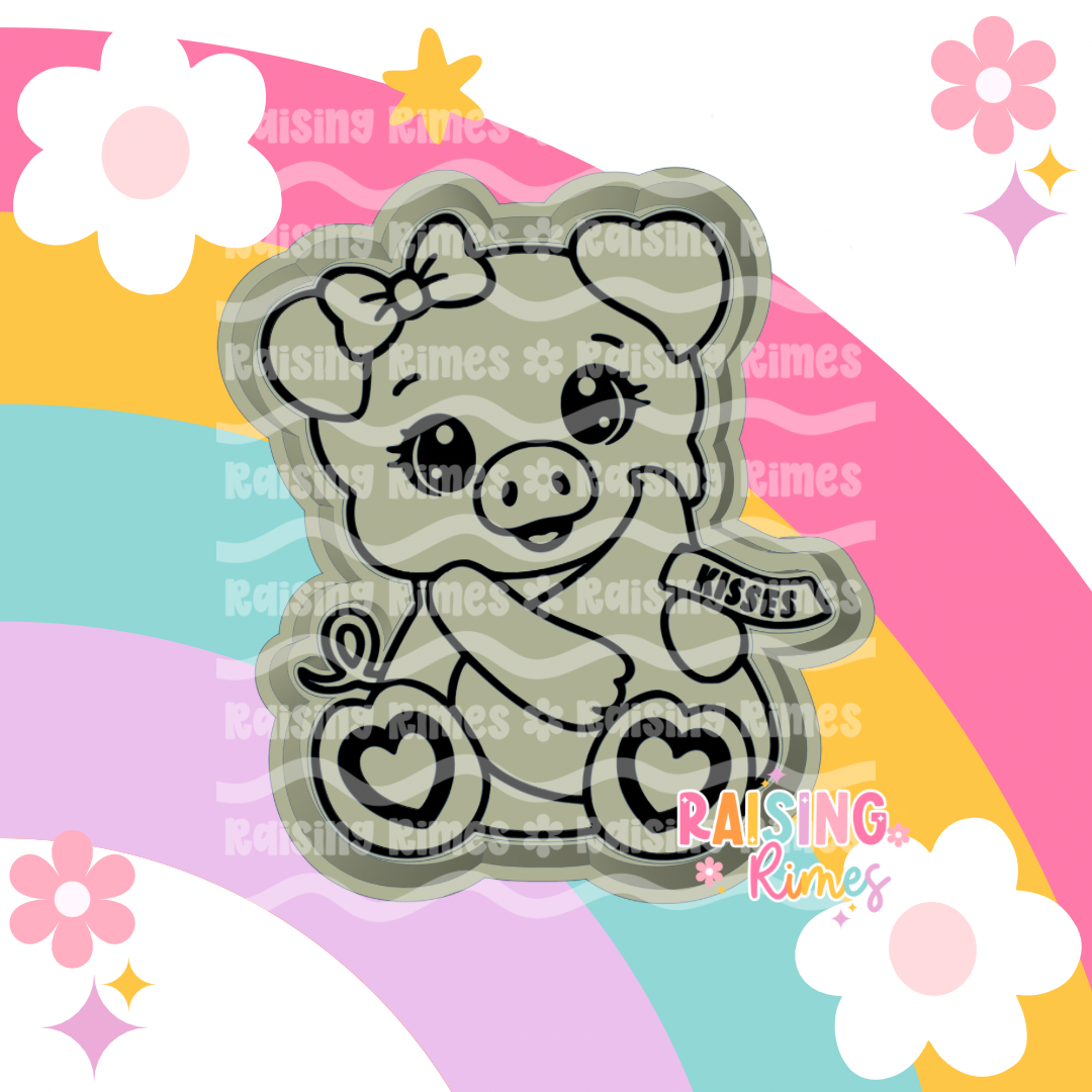 Pig w/ Candy Kiss Silicone Mold